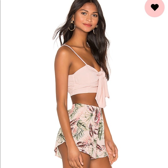 Revolve Amuse Society Camila Crop Top Light Pink - Picture 2 of 4